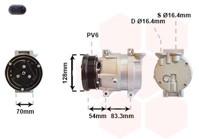 Компрессор, кондиционер 8100K071 VAN WEZEL