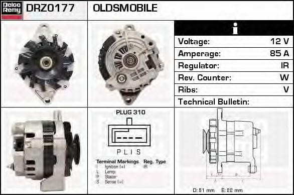 Генератор DRZ0177 DELCO REMY