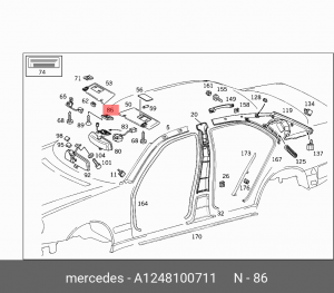 Табличка A 124 810 07 11 MERCEDES BENZ