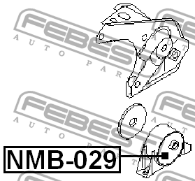 Сайлентблок - втулка амортизатора подвески NMB-029 FEBEST