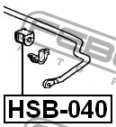 Втулка стабилизатора HSB-040 FEBEST