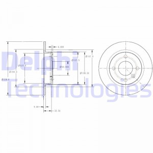 Тормозной диск BG2732 DELPHI