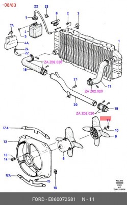 Плоская шайба E860072S81 FORD