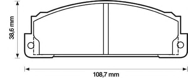 Комплект тормозных колодок, диско 571463B BENDIX JURID