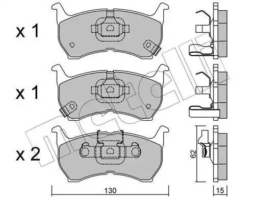 Комплект тормозных колодок, диско 22-0231-1 METELLI