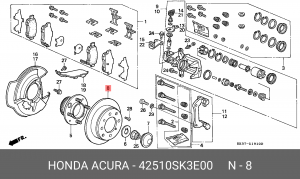 Тормозной диск 42510-SK3-E00 HONDA