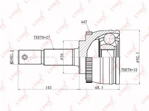 ШРУС CO-5756A LYNXAUTO