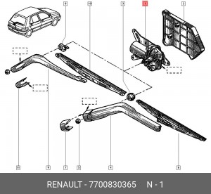 Двигатель стеклоочистителя 7700830365 RENAULT