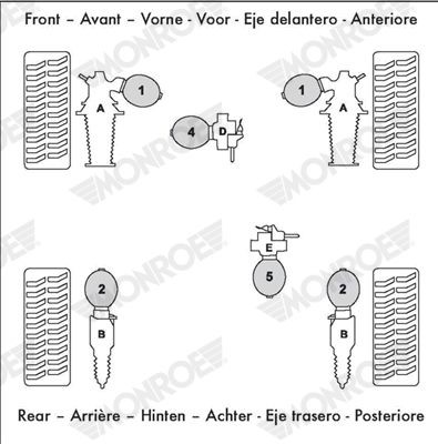 Гидроаккумулятор, подвеска / амортизация SPH063 MONROE