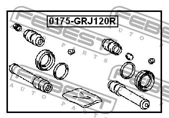 Суппорт тормозной (ремкомплект) 0175-GRJ120R FEBEST