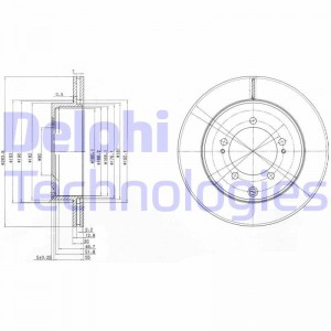 Тормозной диск BG9849 DELPHI
