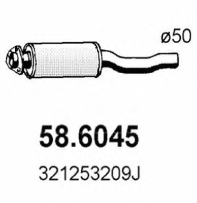 Средний глушитель выхлопных газов 586045 ASSO