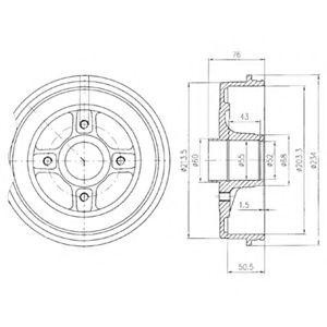 Тормозной барабан BF423 DELPHI