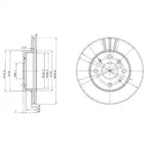 Тормозной диск BG2656 DELPHI