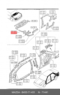 Деталь B45571451 MAZDA