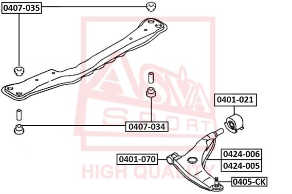 Рычаг подвески 0424-006 ASVA