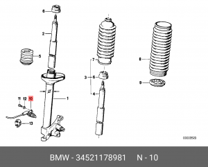 Датчик, частота вращения колеса 34 52 1 178 981 BMW
