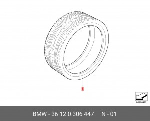 Шина 36 12 0 306 447 BMW