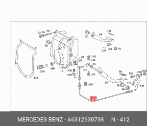 Трос сцепления A 631 293 07 38 MERCEDES BENZ