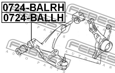 Рычаг подвески 0724-BALRH FEBEST
