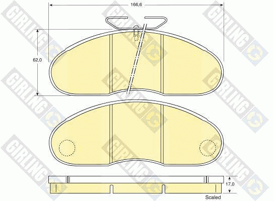 Комплект тормозных колодок, диско 6109483 GIRLING