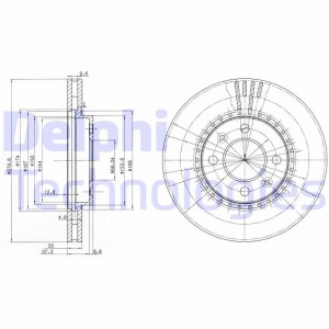 Тормозной диск BG2619 DELPHI