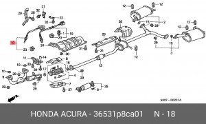 Лямбда-зонд 36531P8CA01 HONDA