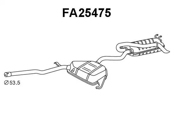 Глушитель выхлопных газов конечный FA25475 VENEPORTE
