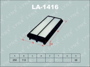 Фильтр воздушный LA-1416 LYNXAUTO