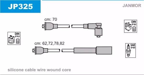 Ккомплект проводов зажигания JP325 JANMOR