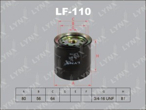 Фильтр топливный LF-110 LYNXAUTO