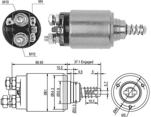 Тяговое реле, стартер AME0376 MAGNETI MARELLI