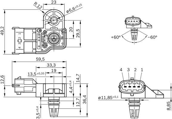 Фильтр топливный 0986450101 BOSCH