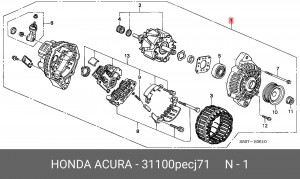 Генератор 31100PECJ71 HONDA