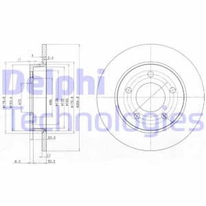 Тормозной диск BG4025 DELPHI