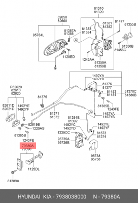 Ограничитель открывания двери 7938038000 HYUNDAI KIA