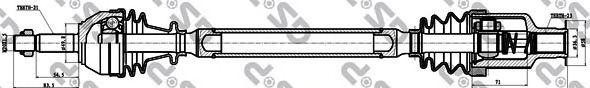 Приводной вал 250151 GS P