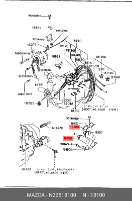 Катушка зажигания N22518100 MAZDA