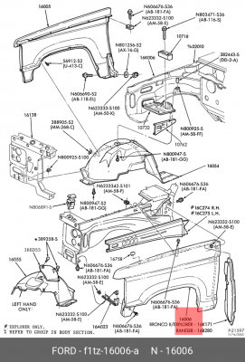 Крыло переднее F1TZ-16006-A FORD