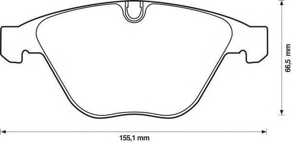 Комплект тормозных колодок, диско 571990B BENDIX JURID