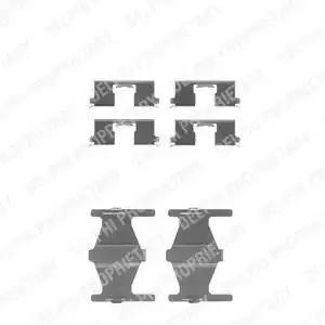Комплектующие, колодки дискового тормоза LX0302 DELPHI