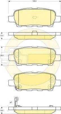 Комплект тормозных колодок, диско 6133939 GIRLING