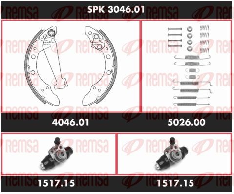 Комплект тормозных колодок SPK 3046.01 REMSA