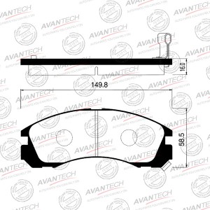 Колодки тормозные дисковые AV949 AVANTECH