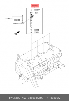 Форсунка 338004A500 HYUNDAI KIA