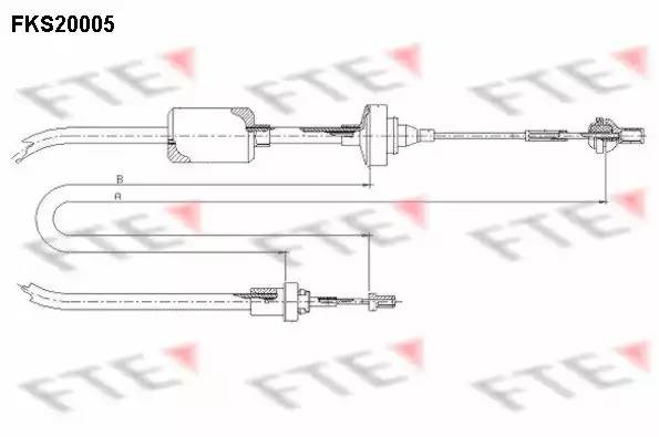 Трос, управление сцеплением FKS20005 FTE