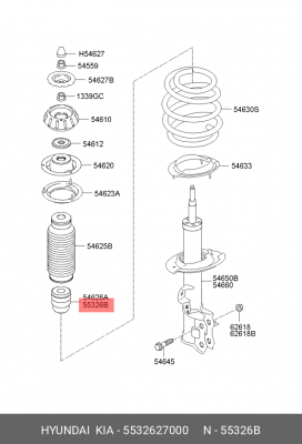 Отбойник амортизатора подвески 55326-27000 HYUNDAI KIA