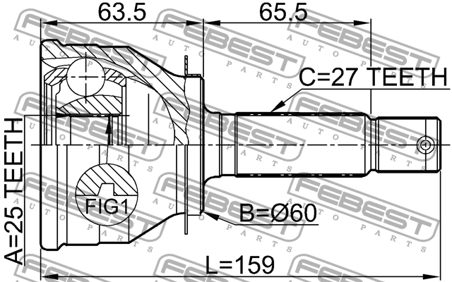 ШРУС 1210-011 FEBEST