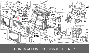 Теплообменник, отопление салона 79110S6DG01 HONDA