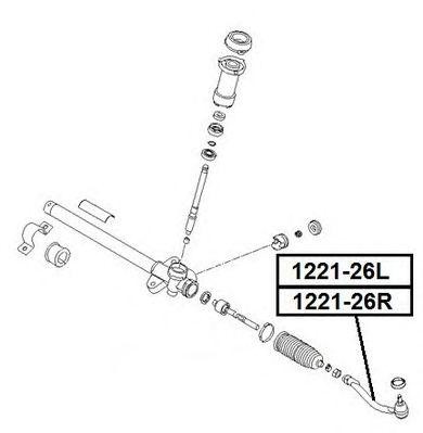 Наконечник рулевой тяги 1221-26L ASVA